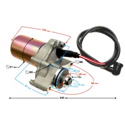 Startér -MORETTI- ATV ATV 110cc spodní záběr, 12 zubů, 2 šrouby