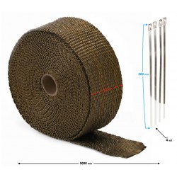 Tepelná výfuková Řemenka -MORETTI- 5m x 52mm, barva titan