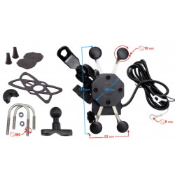 Držák telefonu - MORETTI - univerzální, s USB