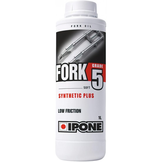 Oil -IPONE- FORK 5W, semi-synthetic, 1L, for shock absorbers and forks