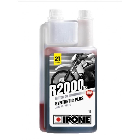 Oil -IPONE- R2000 RS semi-synthetics, with strawberry aroma 2T 1L