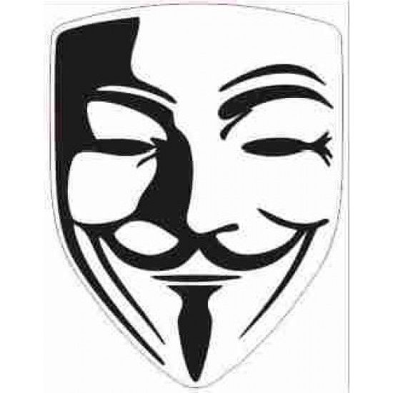 Стикер -PLUS2HP- Anonymous маска, размер - 70x90mm