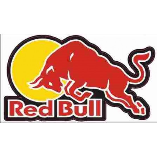 Sticker -PLUS2HP- RedBull left, size - 70x120mm