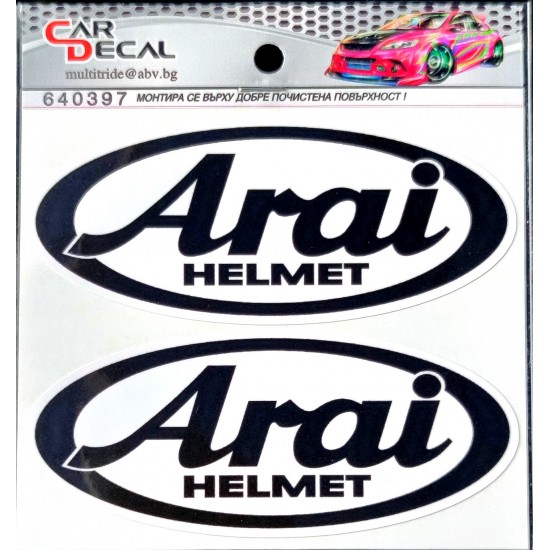 Stickers -CD- 105x95mm ARAI 2pcs white
