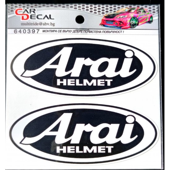 Stickers -CD- 105x95mm ARAI 2pcs black