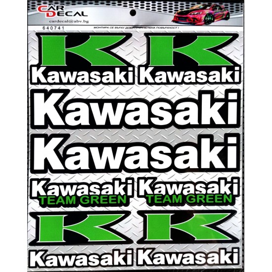 Stickers set -CD- 240x190mm KAWASAKI 1