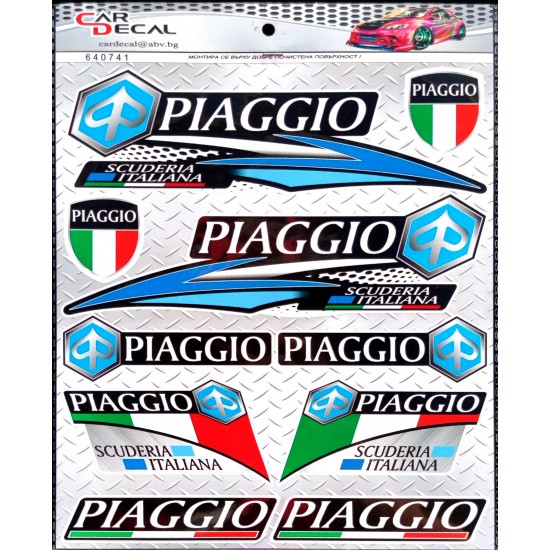 Stickers set -CD- 240x190mm PIAGGIO 2