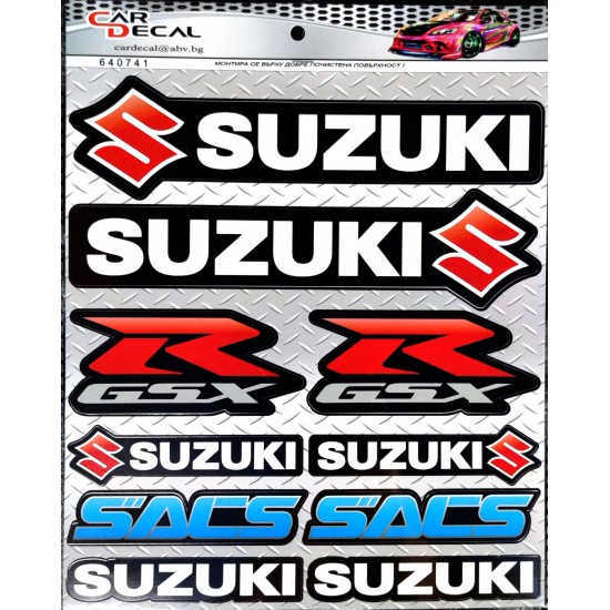 Stickers set -CD- 240x190mm SUZUKI 2