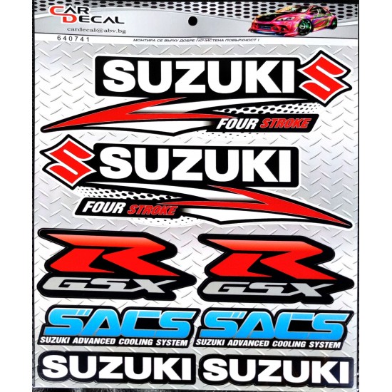 Stickers set -CD- 240x190mm SUZUKI 3